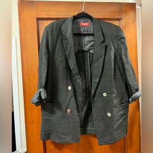 Vintage Dorothée Bis Paris Black Linen Blazer